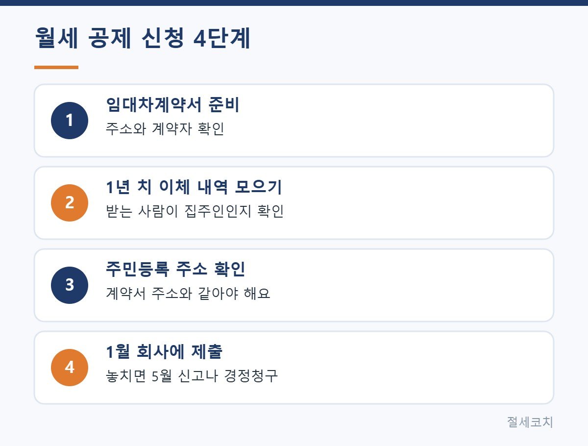 월세 세액공제 신청 4단계